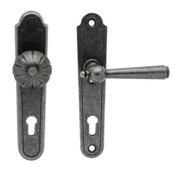 Kování bezpečnostní REGEN klika/knoflík 90 mm vložka pravé RE kované a rustikální K - Kliky, okenní a dveřní kování, panty Kování dveřní Kování dveřní bezpečnostní